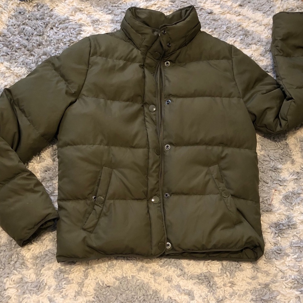 J.Crew Olive Puffer Jacket